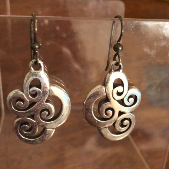 Brighton retired long length multi chain swirl link necklace & earrings - Picture 12 of 16